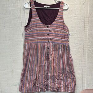 Madewell Colorful Striped Button-Down Midi Dress